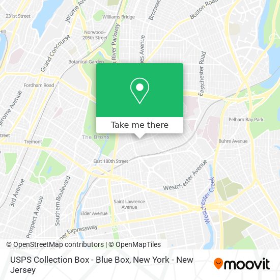 USPS Collection Box - Blue Box map