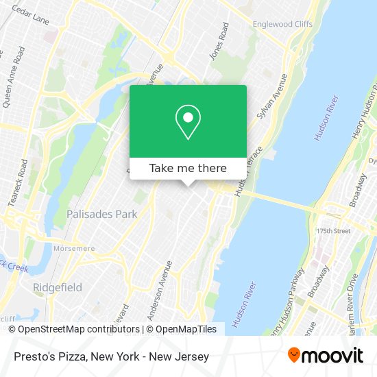 Presto's Pizza map