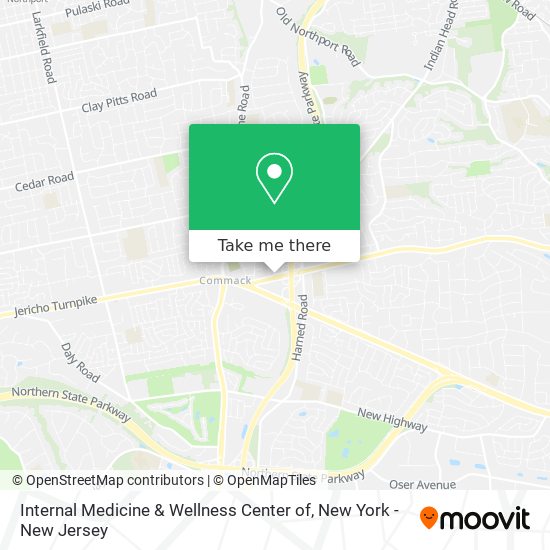 Internal Medicine & Wellness Center of map