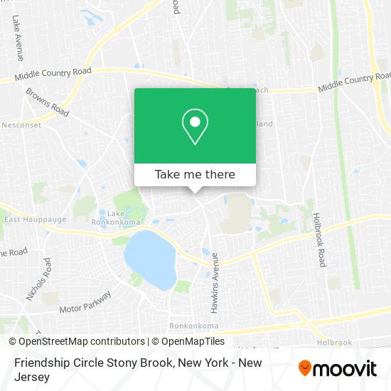 Mapa de Friendship Circle Stony Brook