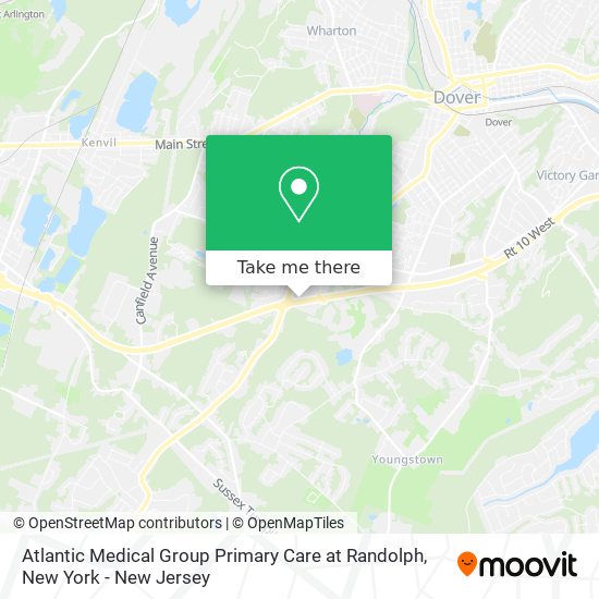 Mapa de Atlantic Medical Group Primary Care at Randolph