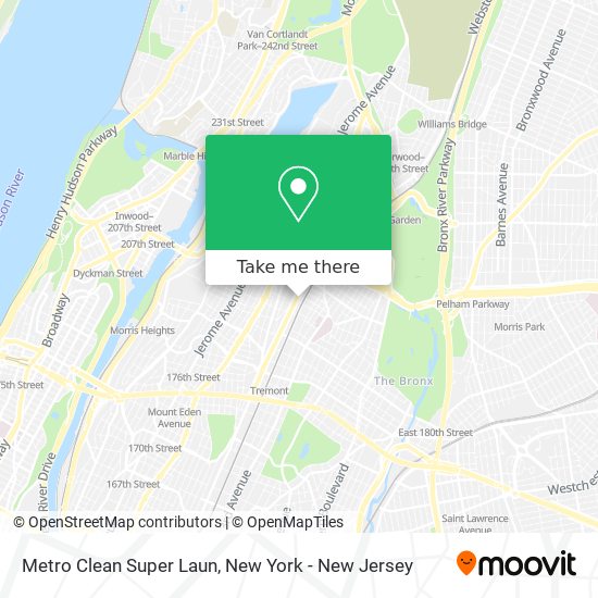 Mapa de Metro Clean Super Laun