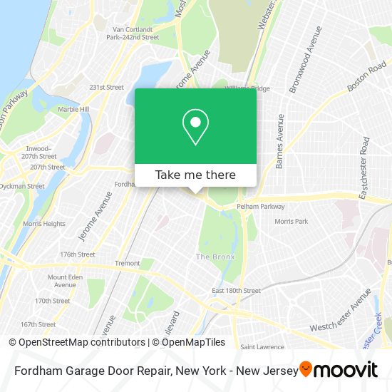 Mapa de Fordham Garage Door Repair