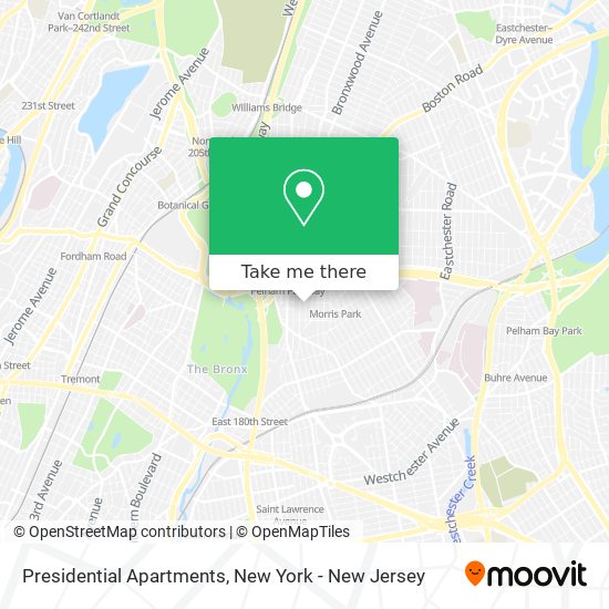 Presidential Apartments map