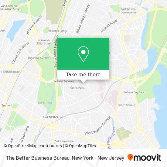 The Better Business Bureau map