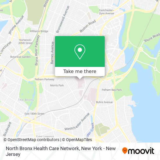 Mapa de North Bronx Health Care Network
