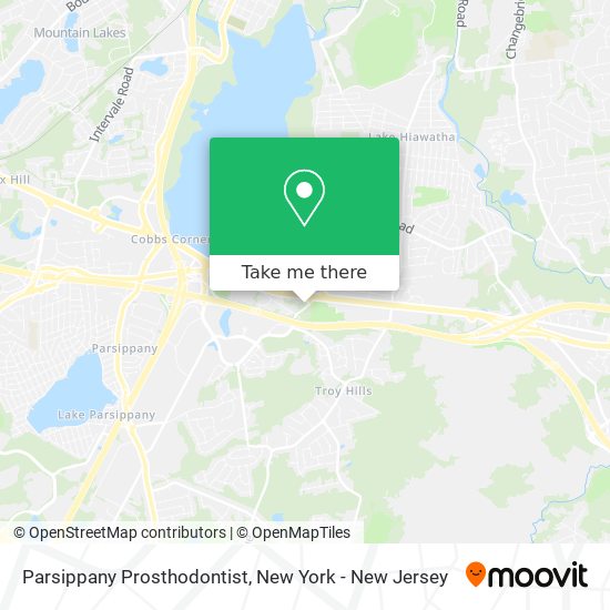 Parsippany Prosthodontist map