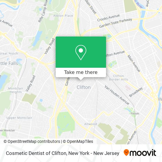 Cosmetic Dentist of Clifton map