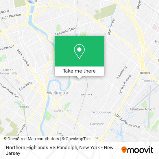 Northern Highlands VS Randolph map