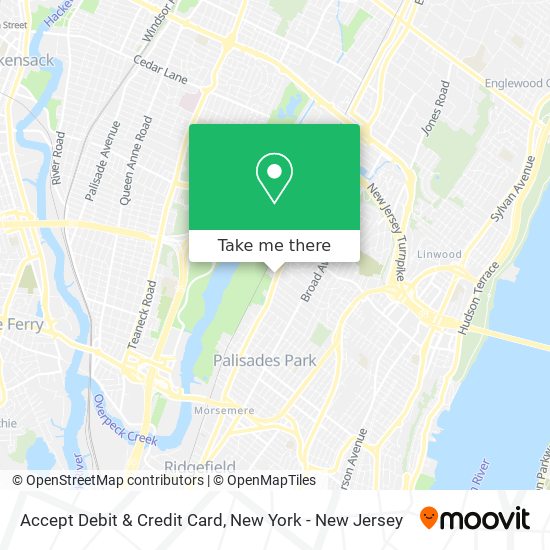 Mapa de Accept Debit & Credit Card