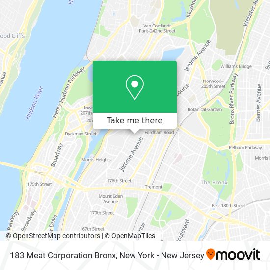 183 Meat Corporation Bronx map
