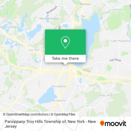 Mapa de Parsippany-Troy Hills Township of