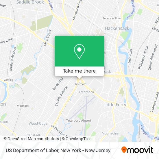 Mapa de US Department of Labor