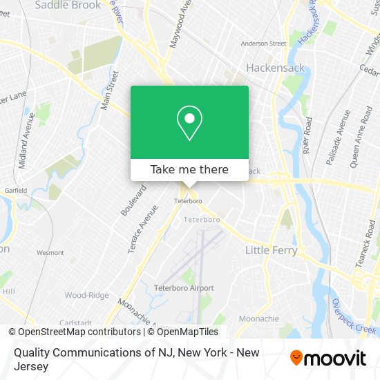Quality Communications of NJ map