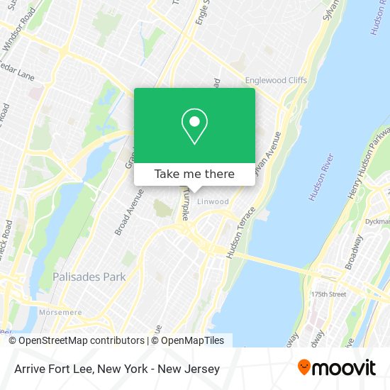 Arrive Fort Lee map