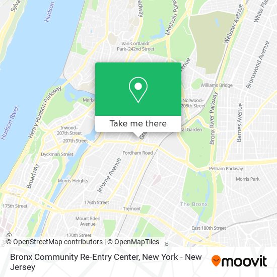 Mapa de Bronx Community Re-Entry Center