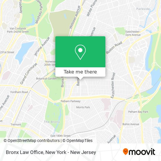 Bronx Law Office map