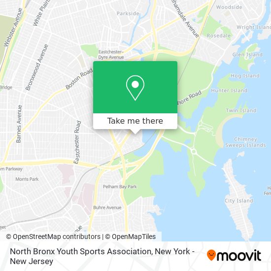 Mapa de North Bronx Youth Sports Association