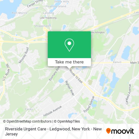 Riverside Urgent Care - Ledgwood map