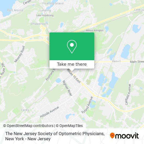 The New Jersey Society of Optometric Physicians map
