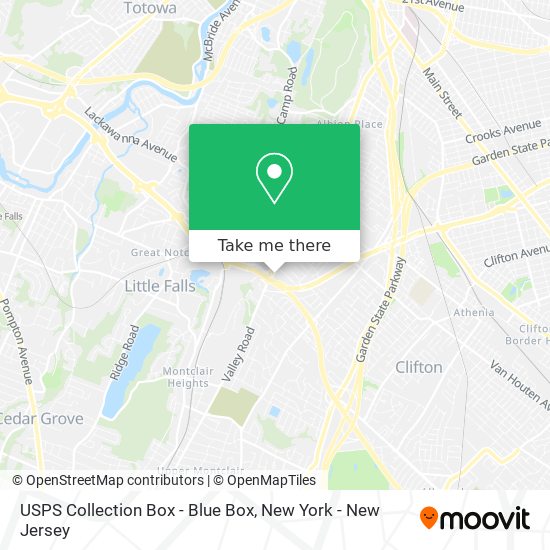 Mapa de USPS Collection Box - Blue Box