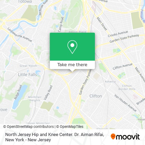 North Jersey Hip and Knee Center. Dr. Aiman Rifai map