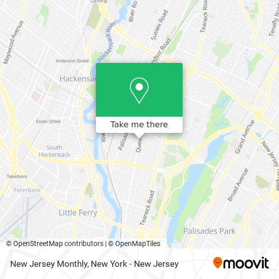 Mapa de New Jersey Monthly