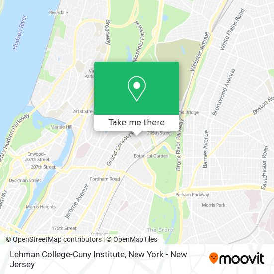 Mapa de Lehman College-Cuny Institute