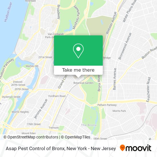 Asap Pest Control of Bronx map
