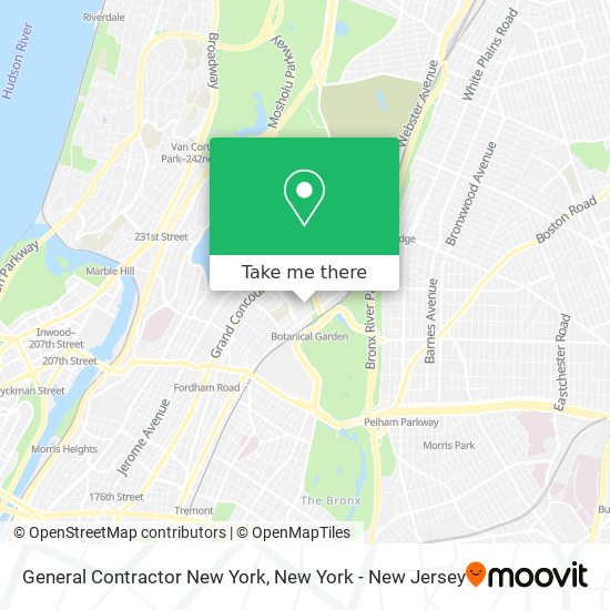 General Contractor New York map