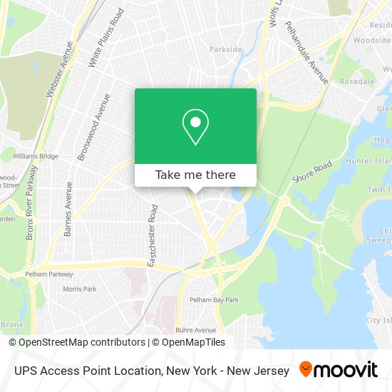 UPS Access Point Location map