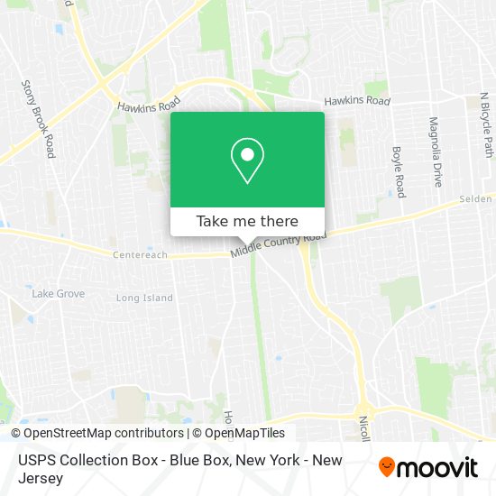 USPS Collection Box - Blue Box map