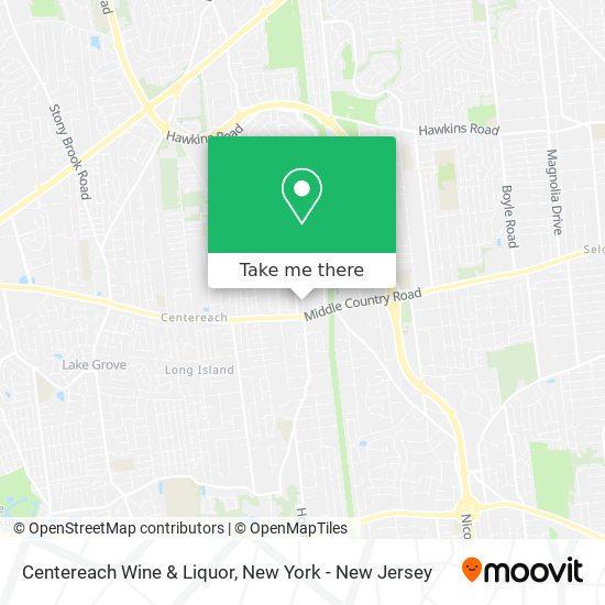 Mapa de Centereach Wine & Liquor