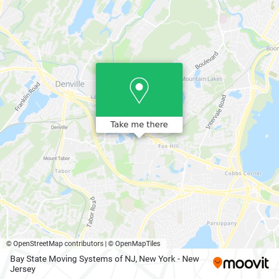 Bay State Moving Systems of NJ map