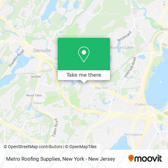 Metro Roofing Supplies map