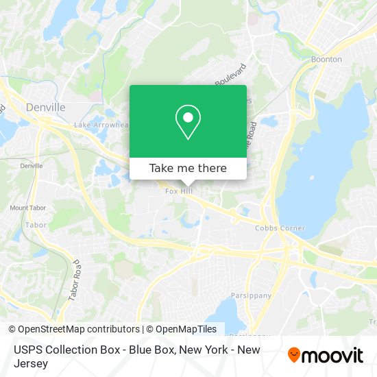 Mapa de USPS Collection Box - Blue Box