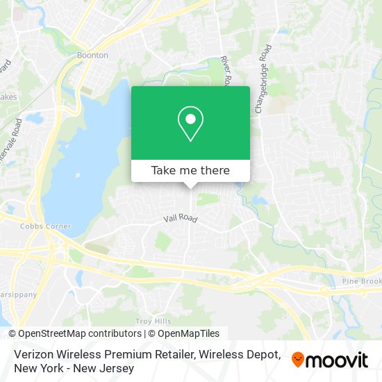 Mapa de Verizon Wireless Premium Retailer, Wireless Depot