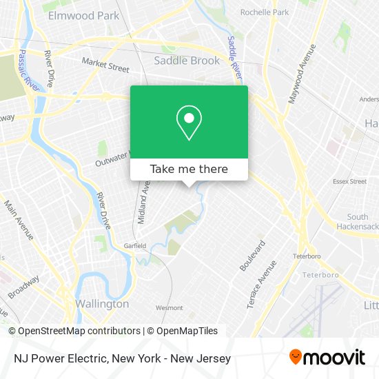 NJ Power Electric map