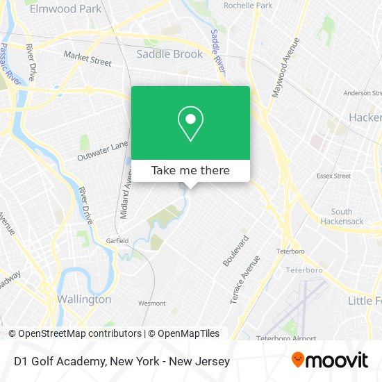 D1 Golf Academy map