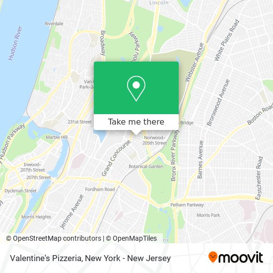 Valentine's Pizzeria map
