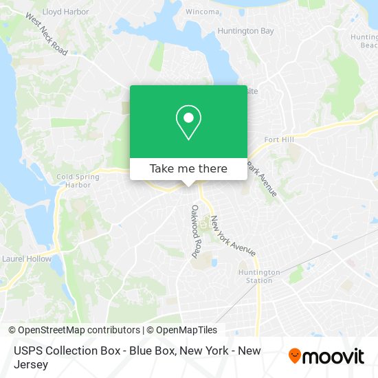 USPS Collection Box - Blue Box map