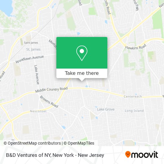 Mapa de B&D Ventures of NY