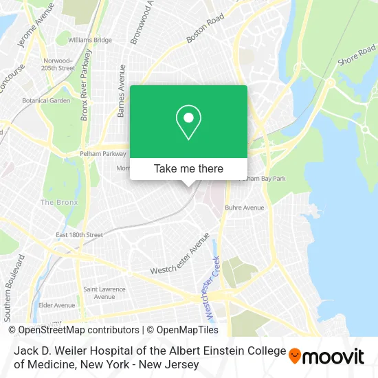 Jack D. Weiler Hospital of the Albert Einstein College of Medicine map