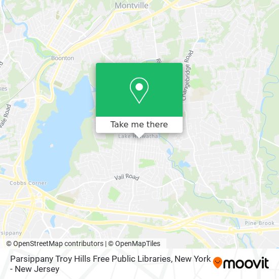 Mapa de Parsippany Troy Hills Free Public Libraries