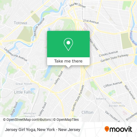 Jersey Girl Yoga map