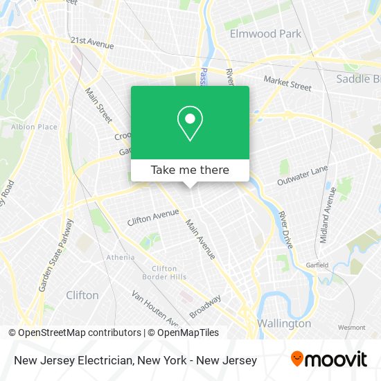 New Jersey Electrician map