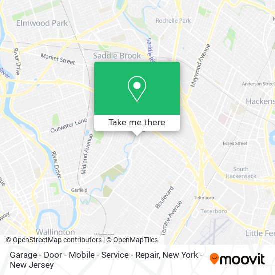 Mapa de Garage - Door - Mobile - Service - Repair