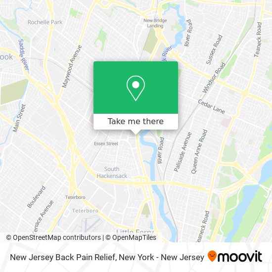 Mapa de New Jersey Back Pain Relief