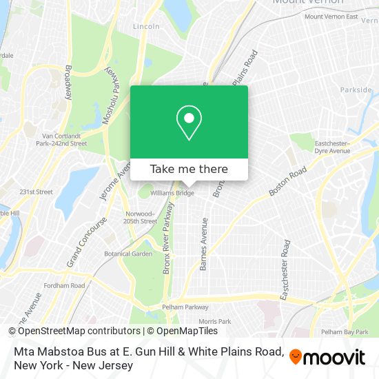 Mta Mabstoa Bus at E. Gun Hill & White Plains Road map