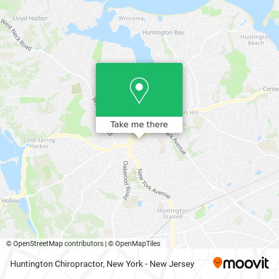 Huntington Chiropractor map